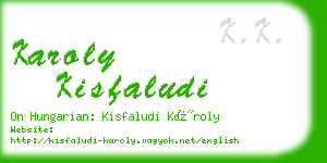karoly kisfaludi business card